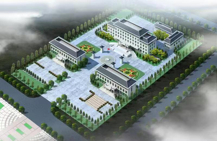 郭里鎮(zhèn)政府辦公樓鳥(niǎo)瞰圖